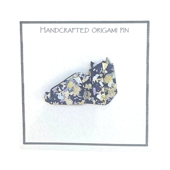 Handcrafted Origami Cat Pin By The Paper Crane - Picture 2 of 7